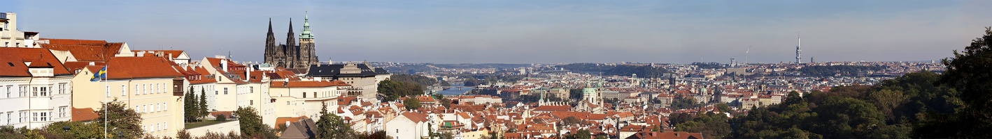 Panorama vom Hradschin mit Blick über Prag