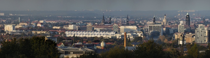 Ausblick vom Panorama-Restaurant Dresden