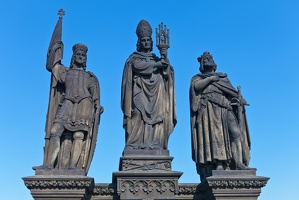 Drei heilige auf der Karlsbrücke